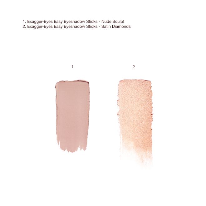 EXAGGER-EYES EASY EYESHADOW STICK DUO TEXTURE SWATCH EXAGGER-EYES EASY EYESHADOW STICK DUO TEXTURE SWATCH