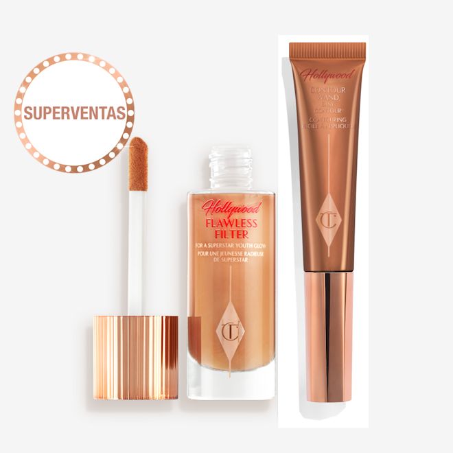 Hollywood Sculpt + Glow Duo: Iluminador y contour líquido Hollywood Sculpt + Glow Duo: Iluminador y contour líquido