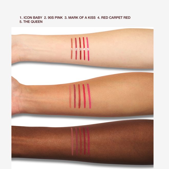 Lip Cheat arm swatches Lip Cheat arm swatches