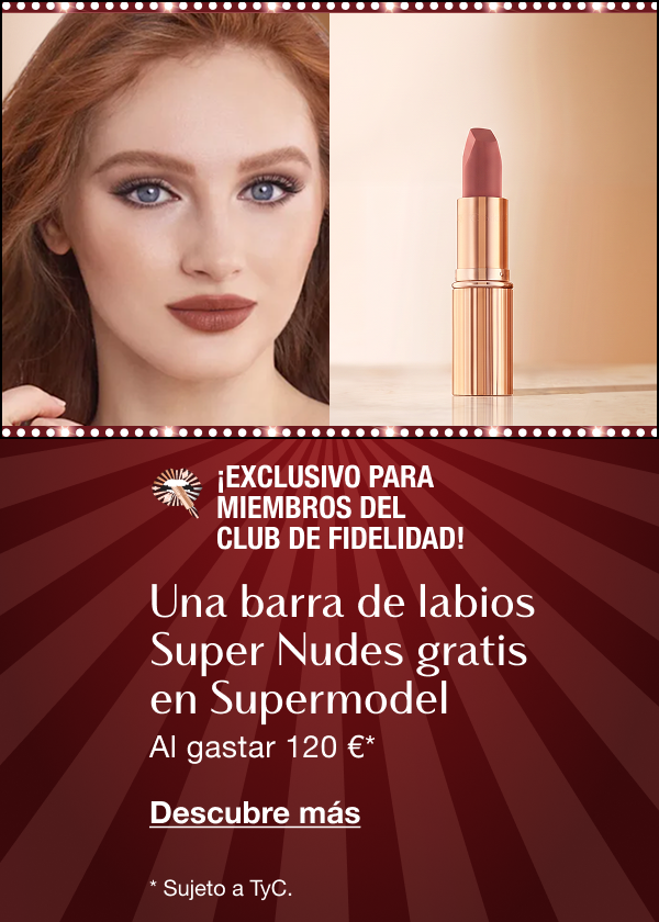 ¡Exclusivo para miembros del Club de Fidelidad! Una barra de labios Super Nudes gratis en Supermodel ¡Exclusivo para miembros del Club de Fidelidad! Una barra de labios Super Nudes gratis en Supermodel