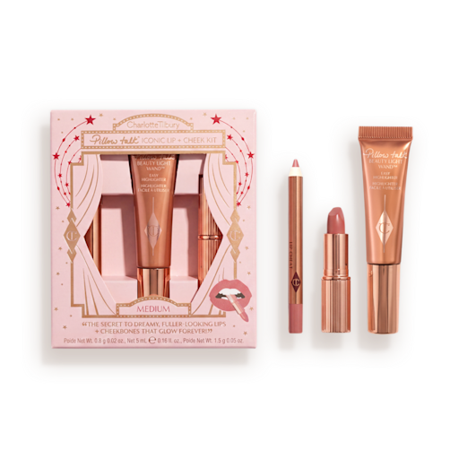 Packshot with Products PILLOW TALK ICONIC LIP + CHEEK KIT - MEDIUM Holiday 2026 Packshot with Products PILLOW TALK ICONIC LIP + CHEEK KIT - MEDIUM Holiday 2026