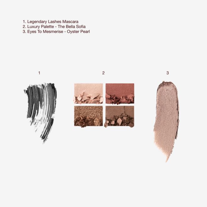 MESMERISING EYES + LEGENDARY LASHES KIT - Texture swatch MESMERISING EYES + LEGENDARY LASHES KIT - Texture swatch