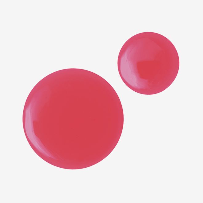 Lip Oil in Berry Bliss swatch Swatch of a high-shine, berry-pink-coloured lip oil.