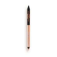 Hollywood Exagger-Eyes Liner Duo open Black and champagne-nude eyeliner duo pencil in nude beige and black-colour scheme.