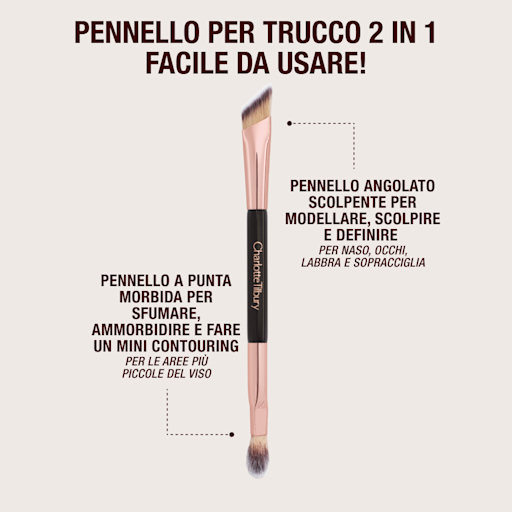 IT BRUSH-INFOGRAPHICS Double-ended angled brush with text. Visualizza 2