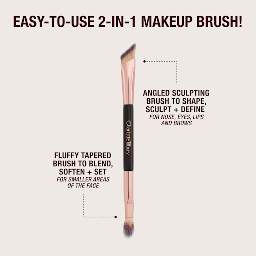BRUSH INFOGRAPHICS Double-ended angled brush with text. view 2