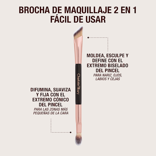 ES BRUSH-INFOGRAPHICS Double-ended angled brush with text. Vista 2