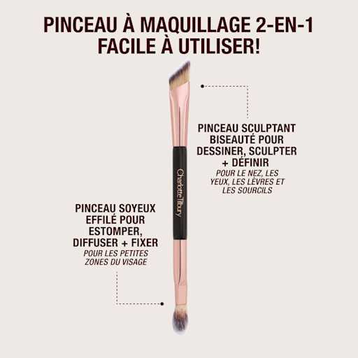 FRCA BRUSH-INFOGRAPHICS Double-ended angled brush with text. Vue 2