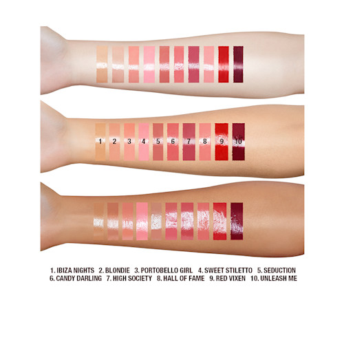 LIP LUSTRE ARM SWATCHES