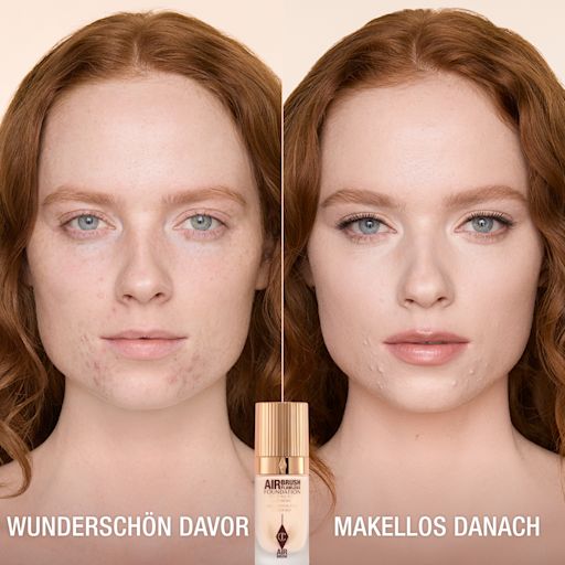 AIRBRUSH FLAWLESS FOUNDATION 2 COOL, VORHER UND NACHHER AIRBRUSH FLAWLESS FOUNDATION 2 COOL, VORHER UND NACHHER
