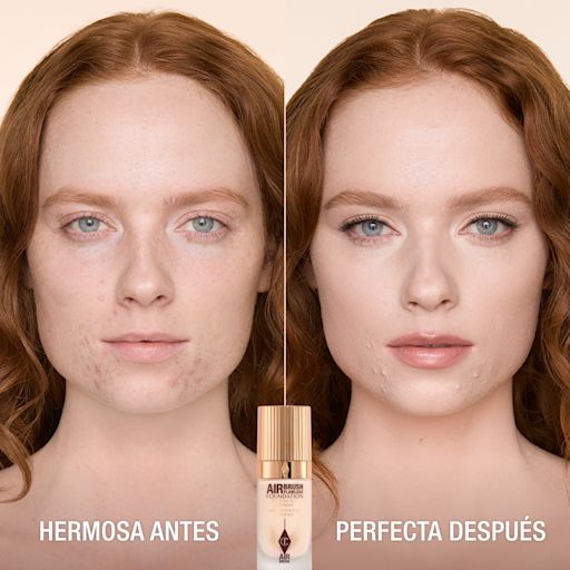 Antes y después de usar Airbrush Flawless Foundation 2 Cool Antes y después de usar Airbrush Flawless Foundation 2 Cool