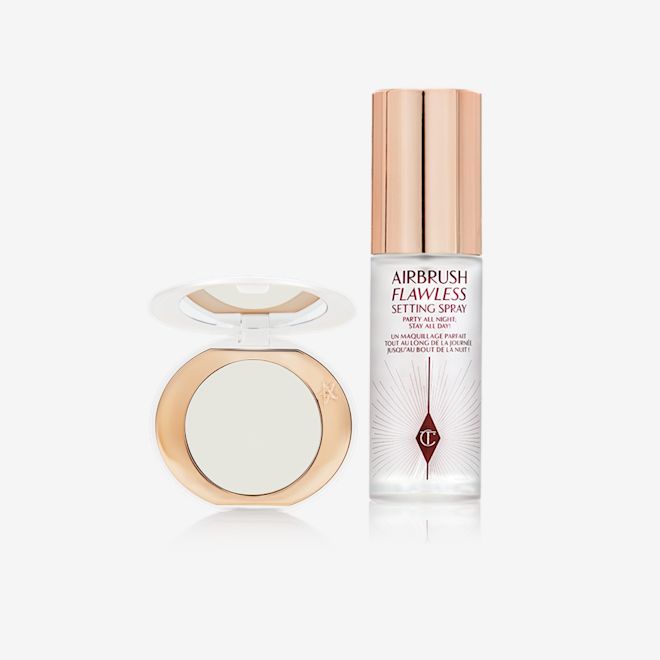 Mini Airbrush Brightening Powder in Fair/Medium and a travel size Setting Spray Mini Airbrush Brightening Powder in Fair/Medium and a travel size Setting Spray