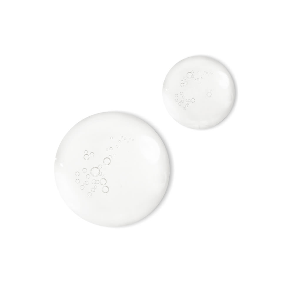 Take it all off makeup remover swatch two drops of pearly-white, watery makeup remover.