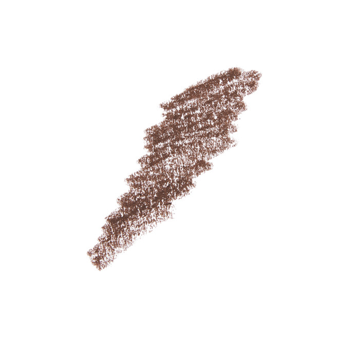 Swatch of an eyebrow pencil in a dark-brown shade.