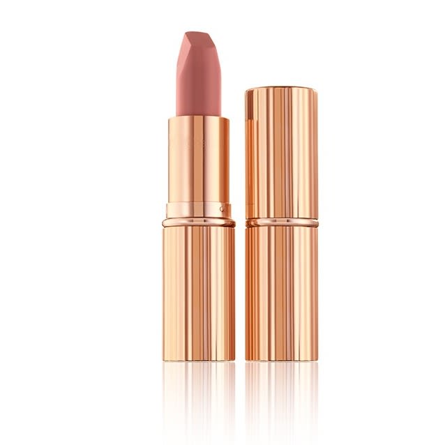 Pillow Talk Original Lipstick packshot for blog Charlotte's iconic nude-pink Pillow Talk lipstick in her award-winning Matte Revolution formula