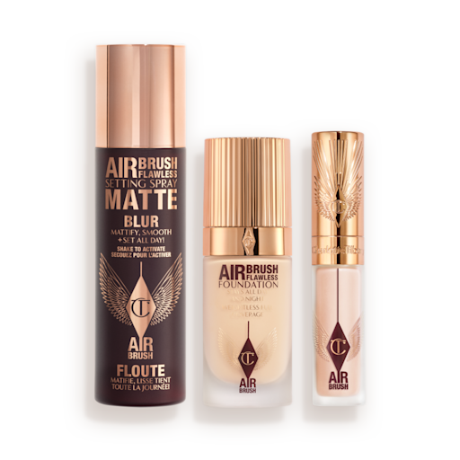 Airbrush Concealer + Airbrush Foundation + Matte Setting spray bundle packshot Airbrush Concealer + Airbrush Foundation + Matte Setting spray bundle packshot