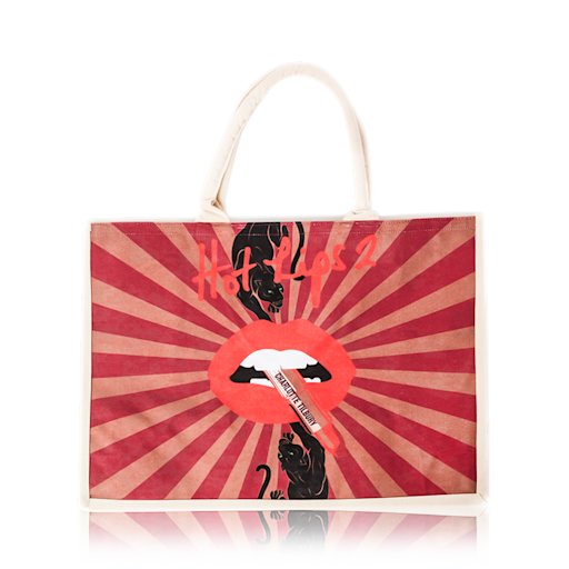 Hot Lips 2 The Magic Panther Tote Bag Hot Lips 2 Magic Panther Design Tote Bag