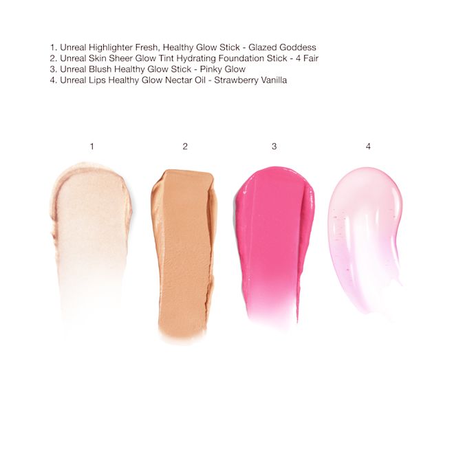 Unreal Highlighter + Foundation +Blush + Lip Bundle Unreal Highlighter + Foundation +Blush + Lip Bundle
