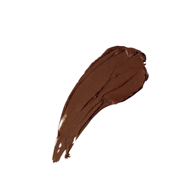 Beautiful Skin Sun-Kissed Glow Bronzer in Deep swatch Swatch of a hydrating cream bronzer in a black-brown shade.