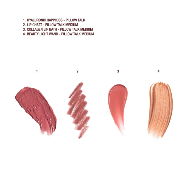 PILLOW TALK ICONIC LIP AND CHEEK KIT - PILLOW TALK MEDIUM SWATCHES PILLOW TALK ICONIC LIP AND CHEEK KIT - PILLOW TALK MEDIUM SWATCHES