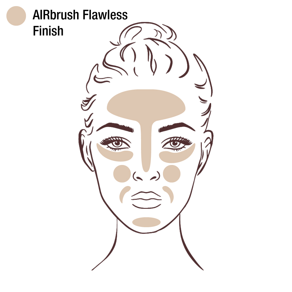 Airbrush Flawless Finish powder placement