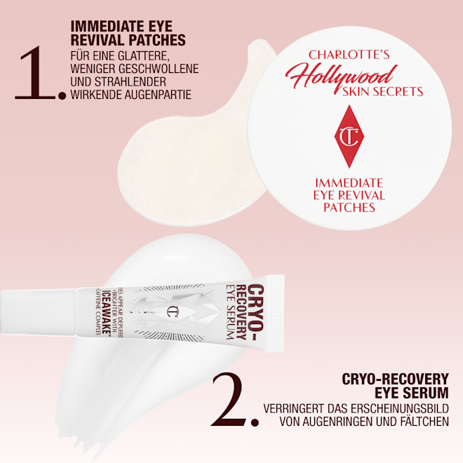 DE EYE PATCHES + CRYO EYE SERUM ROUTINE The Eye Immediate Duo