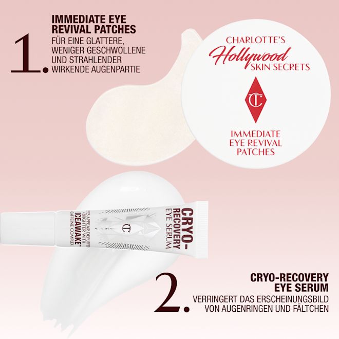 DE EYE PATCHES + CRYO EYE SERUM ROUTINE The Eye Immediate Duo