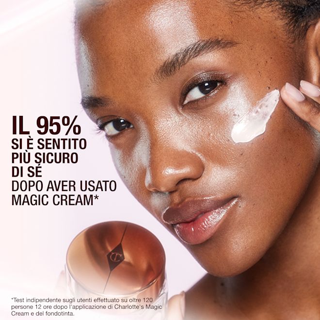 IL 95% SI SENTE PIÙ SICURA DI SÉ DOPO AVER USATO MAGIC CREAM* IL 95% SI SENTE PIÙ SICURA DI SÉ DOPO AVER USATO MAGIC CREAM*