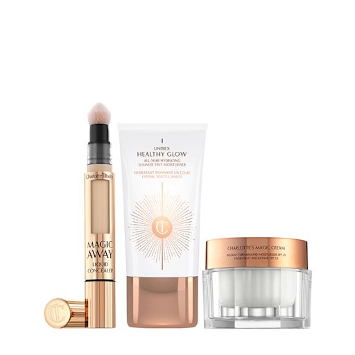 Unisex Glow Beauty Kit Image Unisex Glow Beauty Kit Pack Shot Image with Magic Away Moisturiser, Magic Cream and Unisex Healthy Glow Tinted Moisturiser