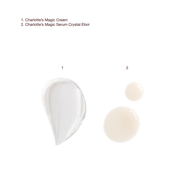 Magic Cream + Magic Serum Texture Swatch Magic Cream + Magic Serum Texture Swatch