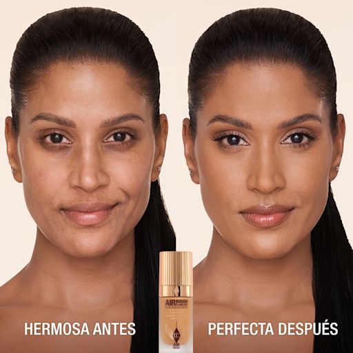 Antes y después de usar Airbrush Flawless Foundation 10 Cool Antes y después de usar Airbrush Flawless Foundation 10 Cool