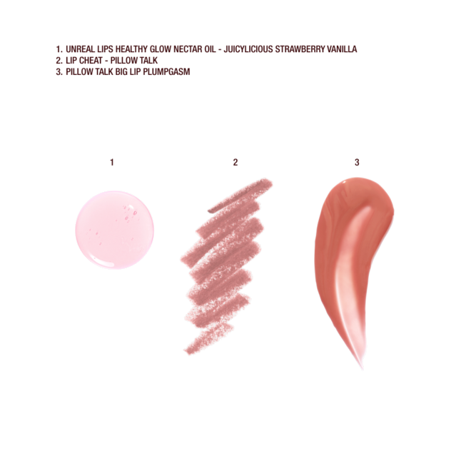 Juicy Plumper Looking Lip Kit Texture swatch Juicy Plumper Looking Lip Kit Texture swatch