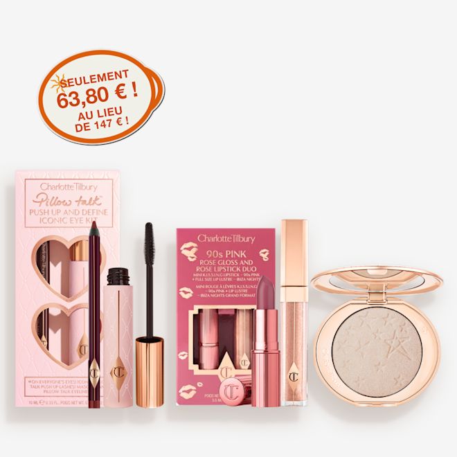 FR PILLOW TALK EYES, 90s PINK LIPS + HOLLYWOOD GLOW KIT - EU FR PILLOW TALK EYES, 90s PINK LIPS + HOLLYWOOD GLOW KIT - EU