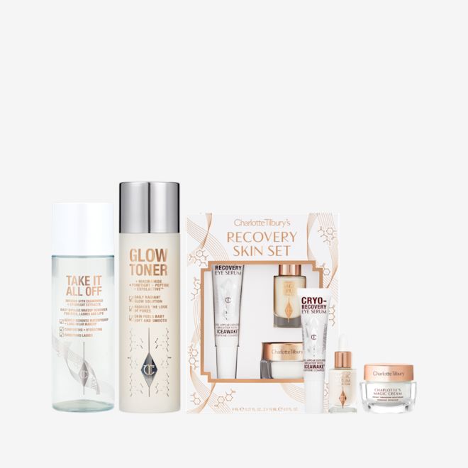 Night Time Skin Recovery Routine Kit packaging Night Time Skin Recovery Routine Kit packaging