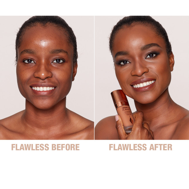 Airbrush Flawless Foundation 13 Neutral Before and After