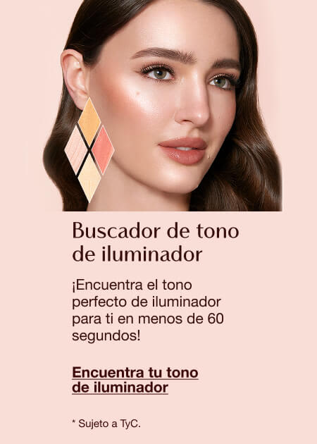 Nueva herramienta Pro Glow Shade Match: encuentra tu iluminador perfecto Highlighter Shade Finder featuring a person with highlighted makeup and text inviting users to find their perfect highlighter shade in under 60 seconds.