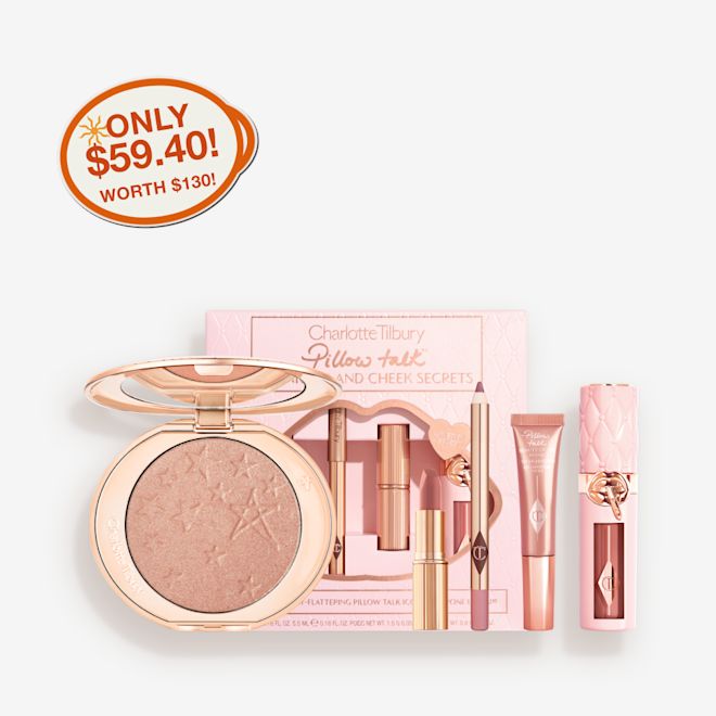 PILLOW TALK LIPS CHEEKS & HOLLYWOOD GLOW KIT WORTH - US PILLOW TALK LIPS CHEEKS & HOLLYWOOD GLOW KIT WORTH - US