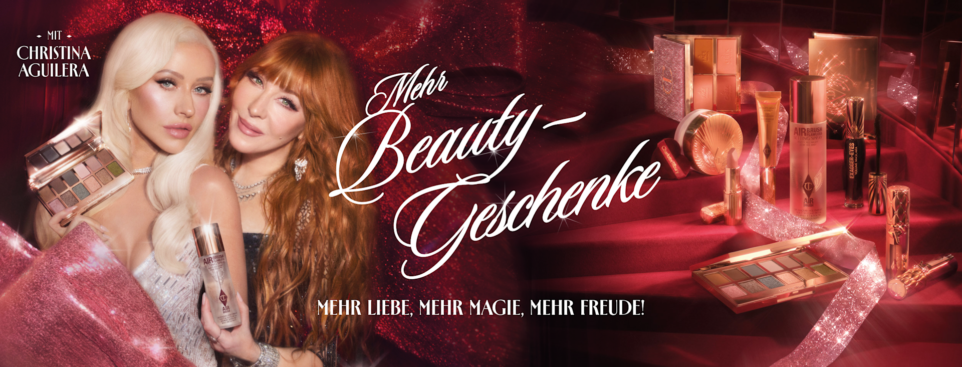 Gift more beauty MORE LOVE, MORE MAGIC, MORE JOY! Starring Christina Aguilera, Jasmine Tookes Gift more beauty MORE LOVE, MORE MAGIC, MORE JOY! Starring Christina Aguilera, Jasmine Tookes