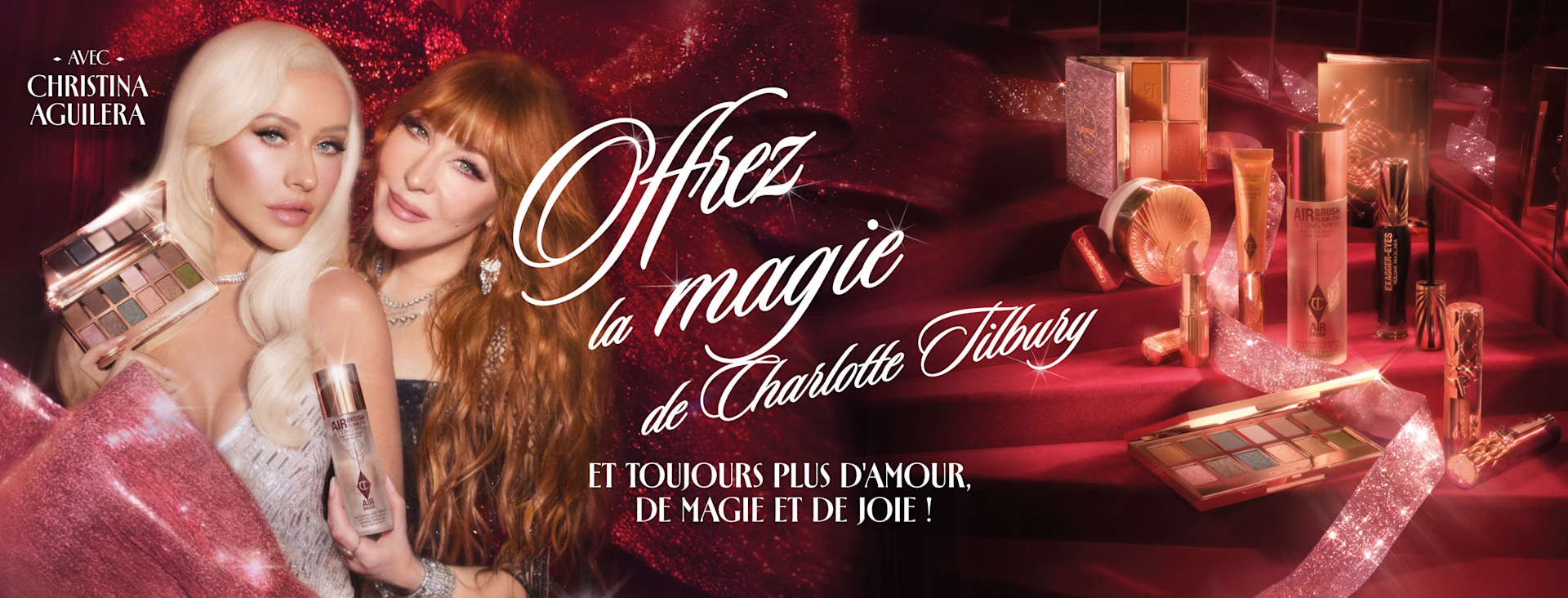 Gift more beauty MORE LOVE, MORE MAGIC, MORE JOY! Starring Christina Aguilera, Jasmine Tookes Gift more beauty MORE LOVE, MORE MAGIC, MORE JOY! Starring Christina Aguilera, Jasmine Tookes