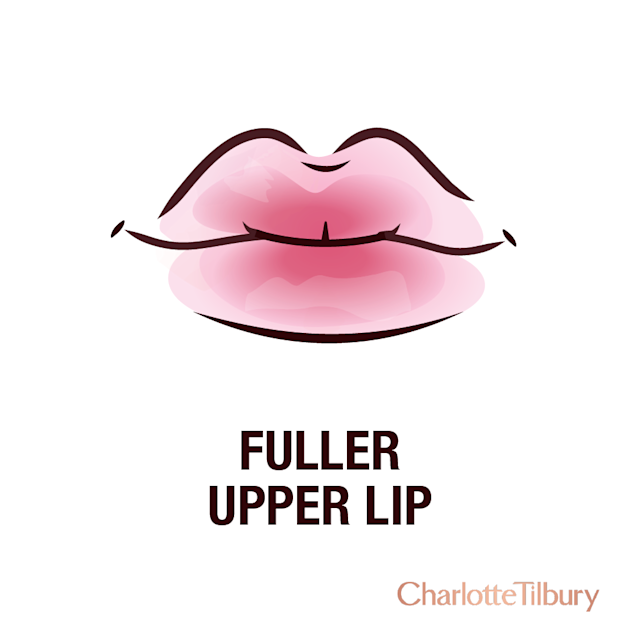 Heavy Upper Lip Heavy upper lip graphic with a top lip that is fuller than the bottom lip