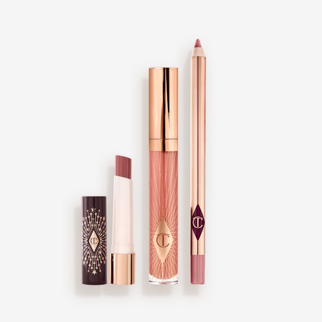 Collagen Kiss Lip Kit: Lip Balm, Lip Liner + Lip Gloss Trio Collagen Kiss Lip Kit: Lip Balm, Lip Liner + Lip Gloss Trio