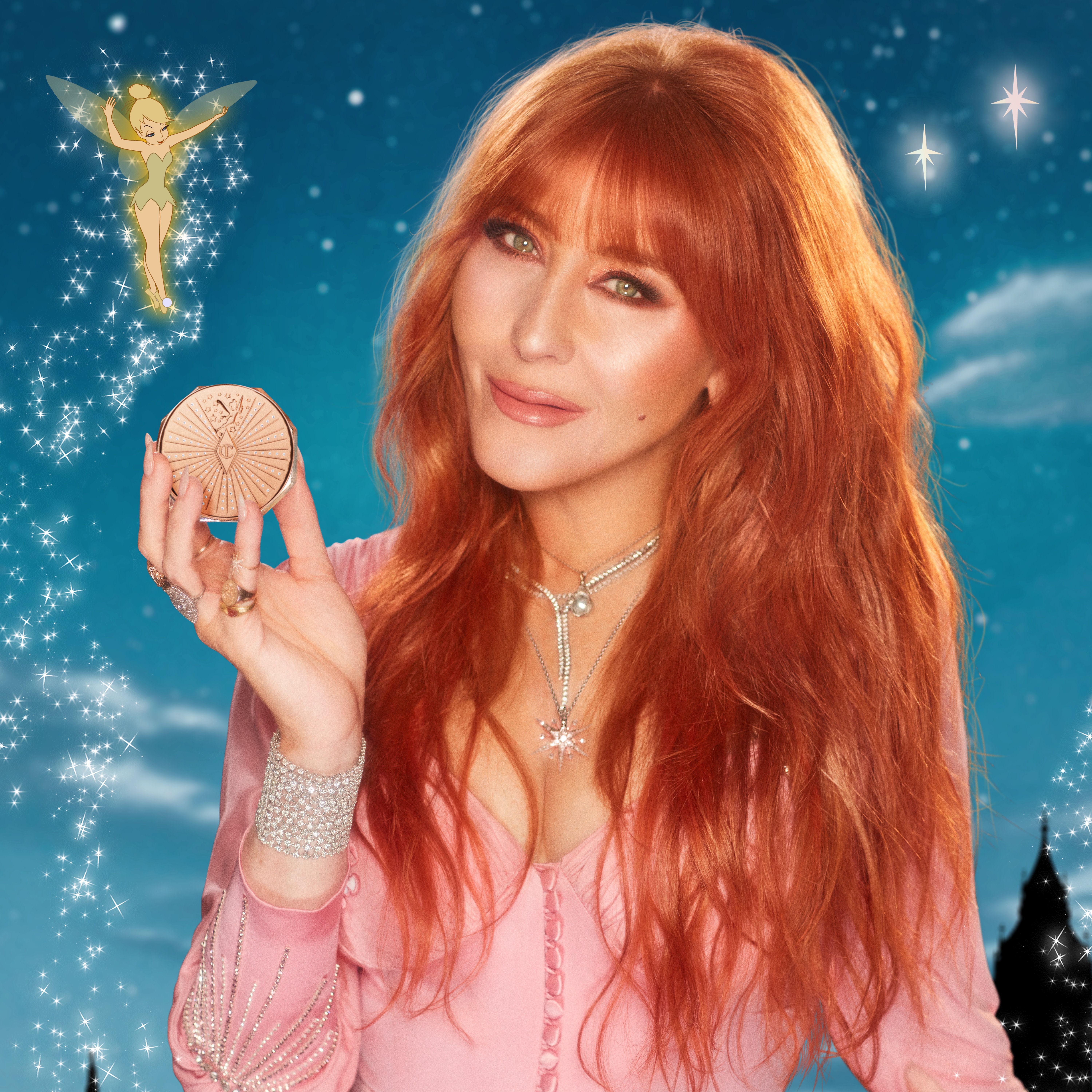 Charlotte Tilbury revealing her collaboration with Disney100