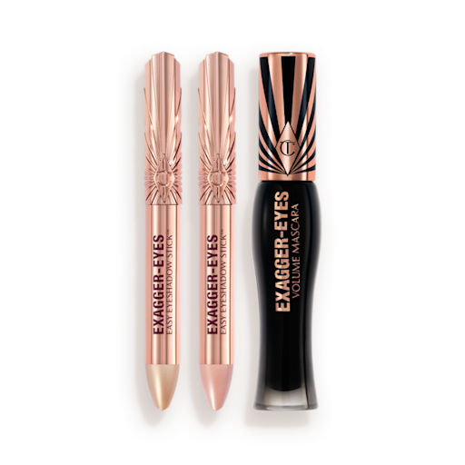 EXAGGER-EYES EASY EYESHADOW + MASCARA TRIO packshot EXAGGER-EYES EASY EYESHADOW + MASCARA TRIO packshot