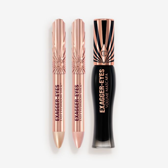 EXAGGER-EYES EASY EYESHADOW + MASCARA TRIO packshot EXAGGER-EYES EASY EYESHADOW + MASCARA TRIO packshot