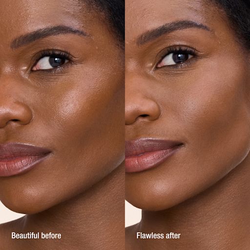 AIRBRUSH FLAWLESS FINISH POWDER - TAN BEFORE AND AFTER AIRBRUSH FLAWLESS FINISH POWDER - TAN BEFORE AND AFTER