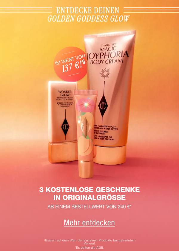 Entdecke deinen Golden Goddess Glow Drei kostenlose Geschenke in Originalgröße Entdecke deinen Golden Goddess Glow Drei kostenlose Geschenke in Originalgröße