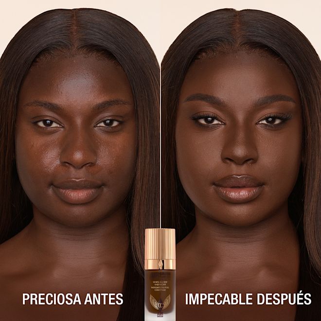 Antes y después de usar Airbrush Flawless Foundation 16 Neutral Antes y después de usar Airbrush Flawless Foundation 16 Neutral