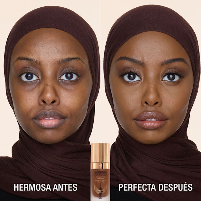 Antes y después de usar Airbrush Flawless Foundation 14 Neutral Antes y después de usar Airbrush Flawless Foundation 14 Neutral