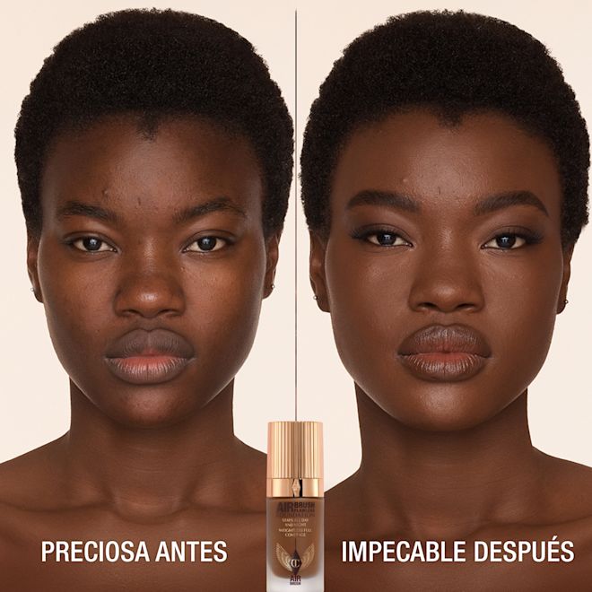 Antes y después de usar Airbrush Flawless Foundation 15 warm Antes y después de usar Airbrush Flawless Foundation 15 warm