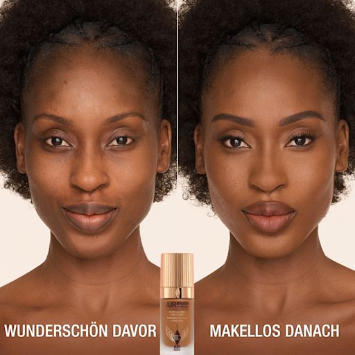 AIRBRUSH FLAWLESS FOUNDATION 13 warm, VORHER UND NACHHER AIRBRUSH FLAWLESS FOUNDATION 13 warm, VORHER UND NACHHER